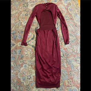 JLUXLABEL Wine Backless Dress